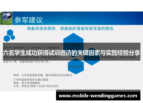 六名学生成功获得试训邀请的关键因素与实践经验分享