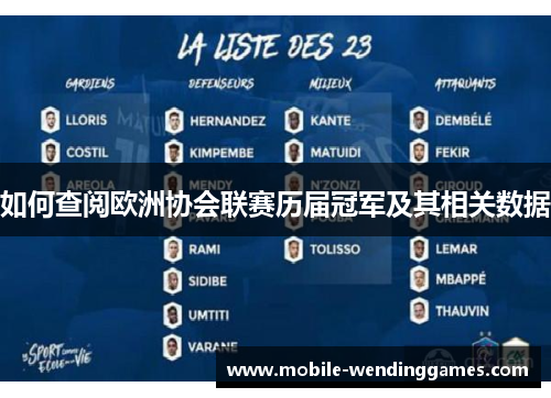 如何查阅欧洲协会联赛历届冠军及其相关数据